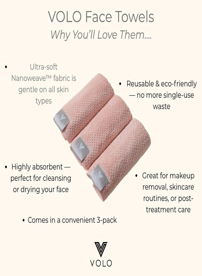 VOLO Hero Face Towel | Reusable Facial Wash Cloths | Makeup Remover & Post Shower| Ultra Soft, Absorbent, Gentle, Fast Drying Nanoweave Fabric Face Towels | Microfiber 3PK (Vinyl Black - Tote - Image 4