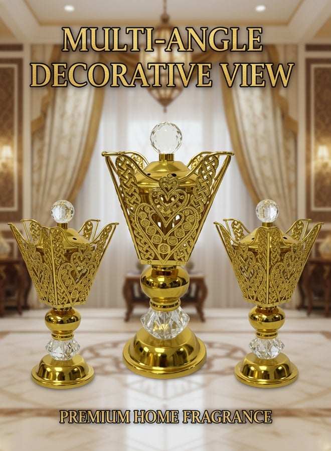 DQ faith Light Luxury Heart Carved Crystal Aromatherapy Stove, Middle Eastern Style Home Atmosphere Decoration - Image 5