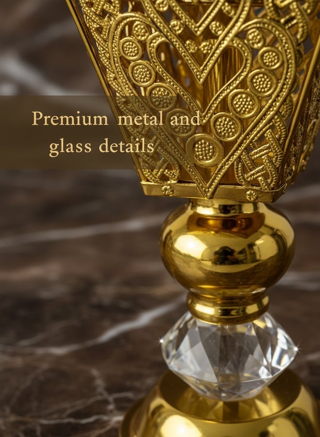 DQ faith Light Luxury Heart Carved Crystal Aromatherapy Stove, Middle Eastern Style Home Atmosphere Decoration - Image 3