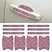ZIMISI 10PCS Bling Car Door Handle Protector Crystal Rhinestone AntiScratch Car Bowl Decoration Sticker Decal Universal Auto Exterior Door Protective Covers Accessories for Women Pink - Image 2