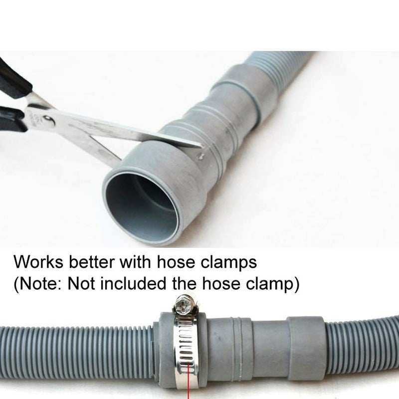 ليزنيرزم 1 قطعة 4.9Ft (1.5M) العالمي غسالة استنزاف خرطوم تمديد غسالة تمديد غسل الأنابيب غسالة صحون خرطوم الصرف - Image 4