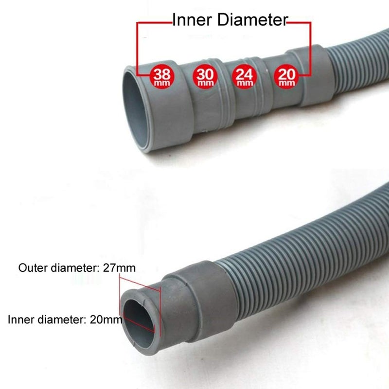 ليزنيرزم 1 قطعة 4.9Ft (1.5M) العالمي غسالة استنزاف خرطوم تمديد غسالة تمديد غسل الأنابيب غسالة صحون خرطوم الصرف - Image 2