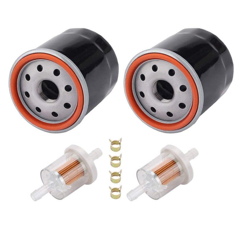 AloneGoer 490650724 Oil Filter Compatible with Kawasaki 490652071 Oil Filter Replaces 490657010 490652057 490652087 490652086 Fit 4 Stroke Engines Lawn Mower Generator FB460V FC400V FC401V FC420