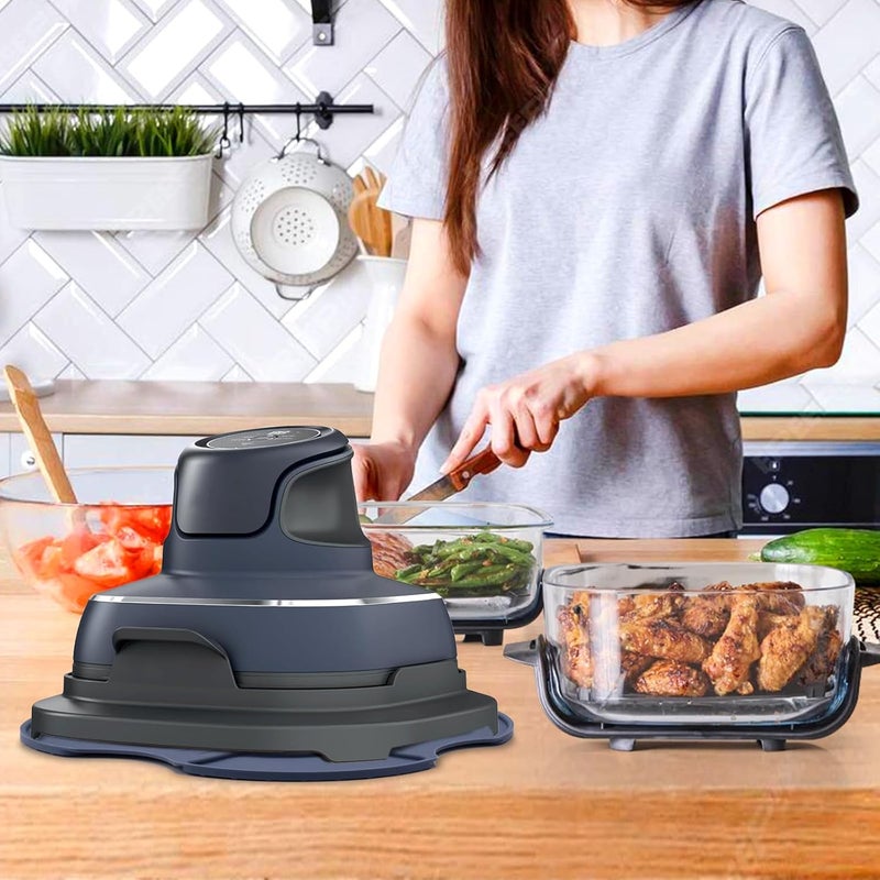 بولكسكاي مناديل سيليكونية لمقلاة الهواء Palksky لاستخدامها مع منتج Ninja Crispi، وأغطية للأواني لحماية العدادات من الحرارة العالية، وحامل لأنظمة الطهي بمقلاة الهواء الزجاجية المحمولة، من ماركة Kitchen Aid (لون رمادي داكن). - Image 2