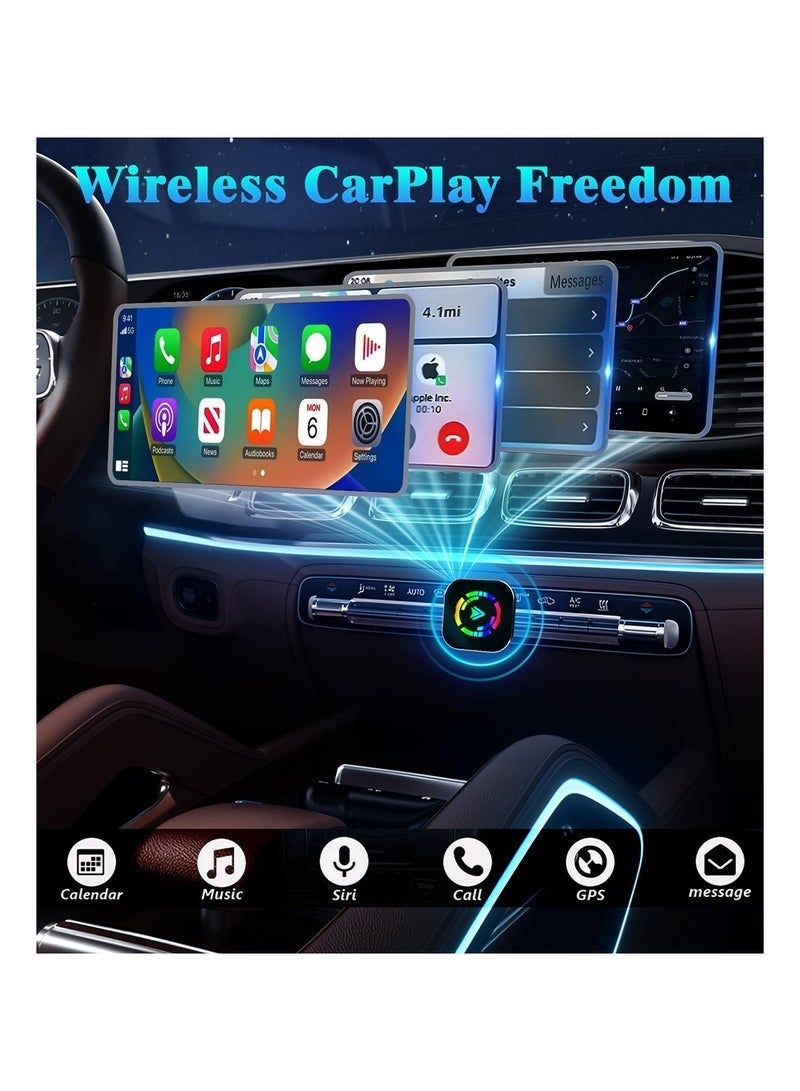 ديقيساند محول CarPlay لاسلكي مطور من سلكي إلى لاسلكي لأنظمة Apple CarPlay وAndroid Auto، محول CarPlay بتصميم Mini USB مع منفذ تمديد من النوع C، سهل الاستخدام، اتصال مستقر وبدون تأخير - Image 2