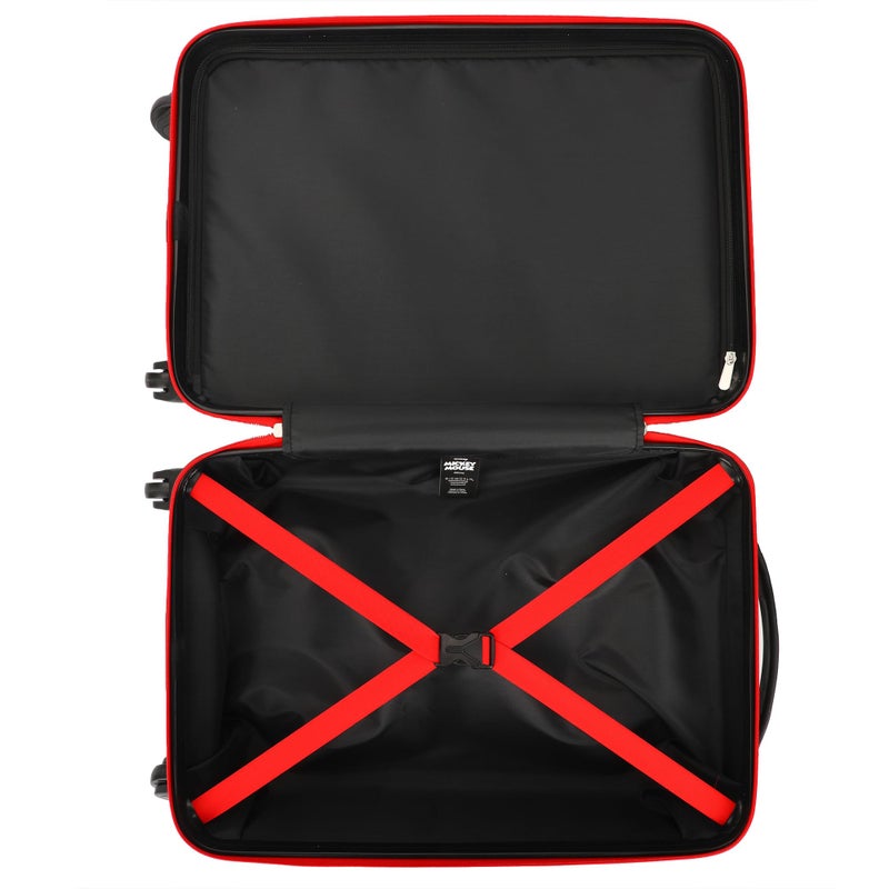 Bioworld Mickey Mouse 21 Molded Carry-On Luggage Mickey and Minnie Heads Hardside Rolling Luggage - Image 4