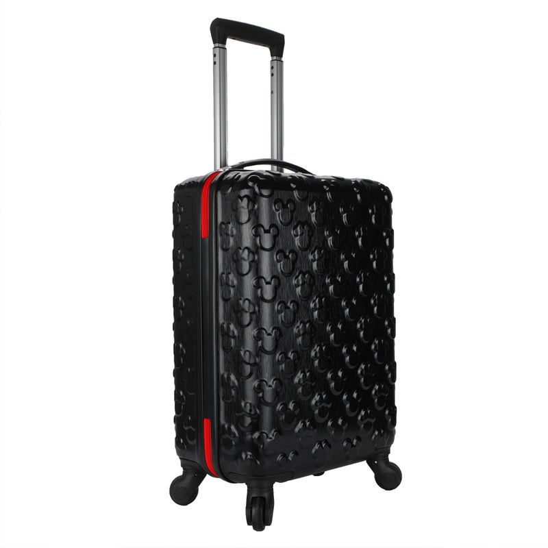 Bioworld Mickey Mouse 21 Molded Carry-On Luggage Mickey and Minnie Heads Hardside Rolling Luggage - Image 2