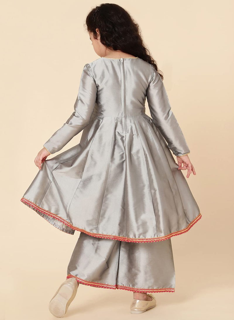 A.T.U.N. (ALL THINGS UBER NICE) A.T.U.N. Girls Anarkali Palazzo Set - Image 4
