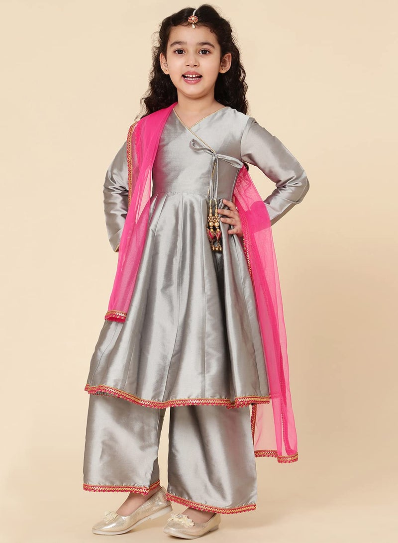 A.T.U.N. (ALL THINGS UBER NICE) A.T.U.N. Girls Anarkali Palazzo Set - Image 3