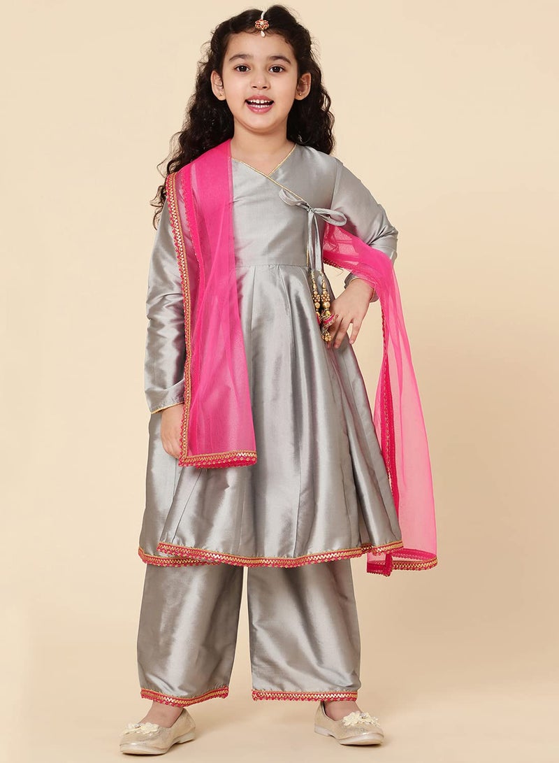 A.T.U.N. (ALL THINGS UBER NICE) A.T.U.N. Girls Anarkali Palazzo Set - Image 2