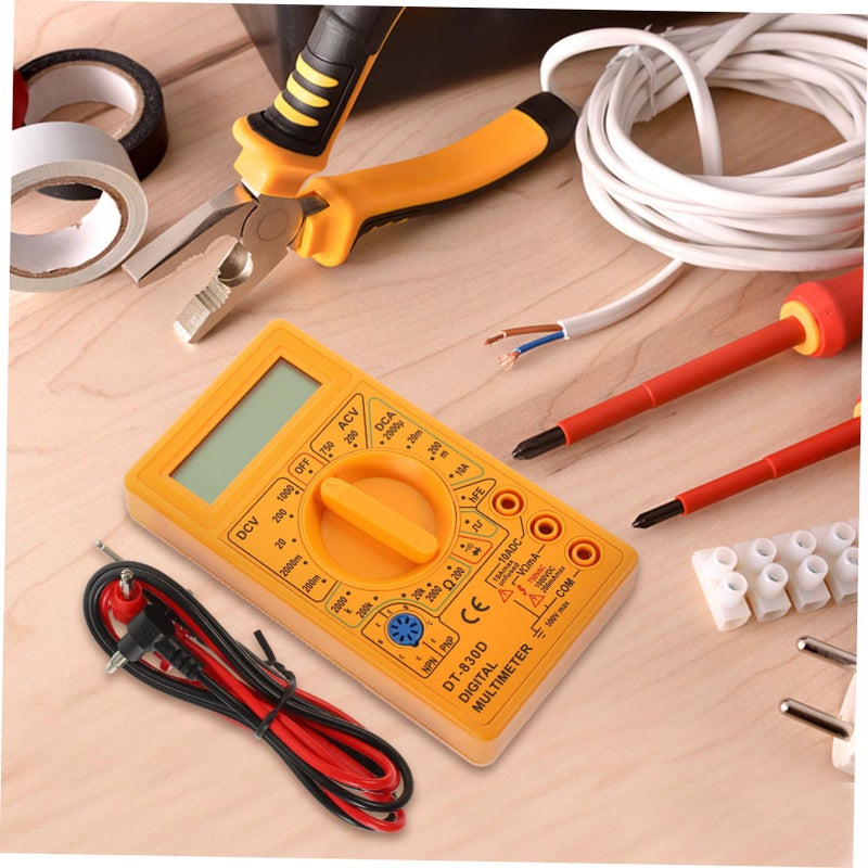 3 Pcs Digital Multimeter Voltage Ampere Ohm Tester LCD Display Overload Protection - Image 5