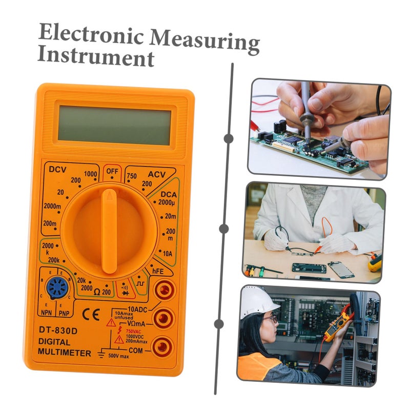 3 Pcs Digital Multimeter Voltage Ampere Ohm Tester LCD Display Overload Protection - Image 3