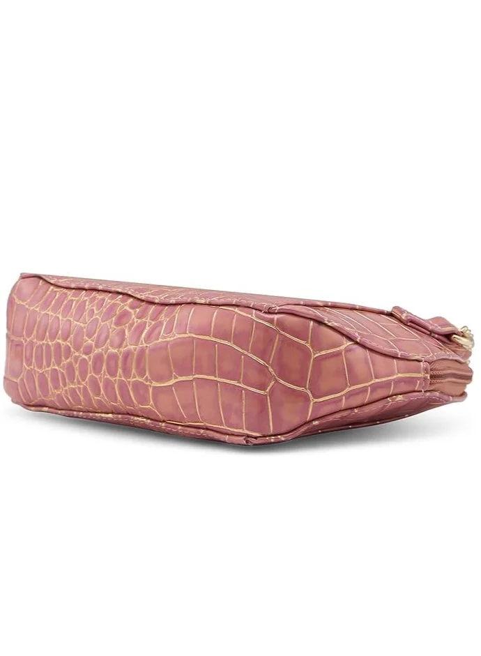 CAPRESE Caprese Miranda Sling Bag, Pink-Small | Stylish Handbag for Women with Animal Print | Adjustable Strap & Spacious Interiors | Perfect Ladies Purse for Carrying Everyday Essentials & Travel