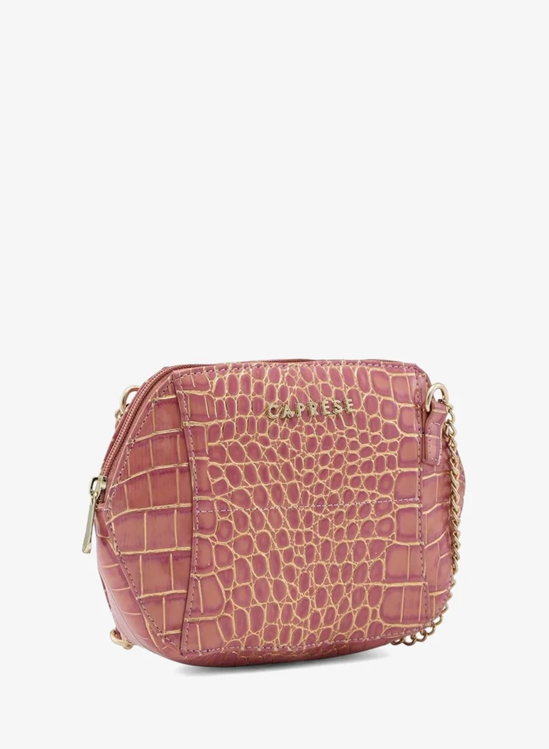 CAPRESE Caprese Miranda Sling Bag, Pink-Small | Stylish Handbag for Women with Animal Print | Adjustable Strap & Spacious Interiors | Perfect Ladies Purse for Carrying Everyday Essentials & Travel