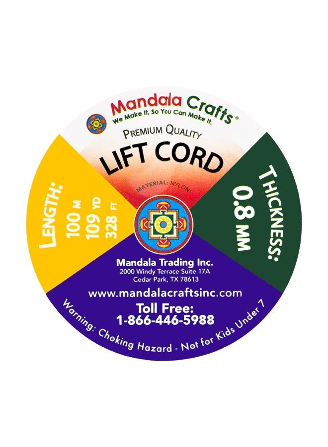 Mandala Crafts Blinds String, Lift Cord Replacement from Braided Nylon for RVs, Windows, Shades, and Rollers (0.8mm, White) - Image 3