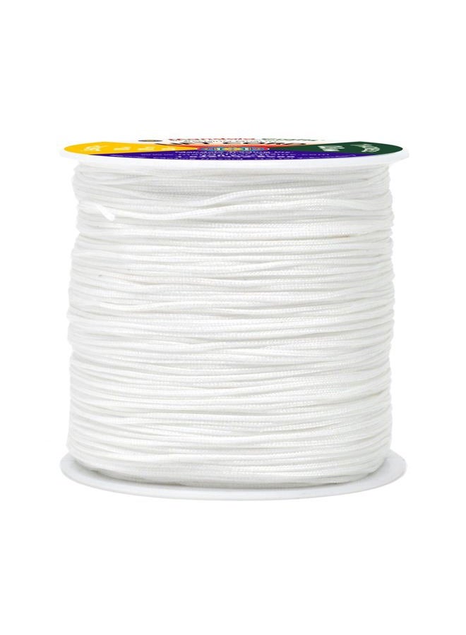 Mandala Crafts Blinds String, Lift Cord Replacement from Braided Nylon for RVs, Windows, Shades, and Rollers (0.8mm, White) - Image 1