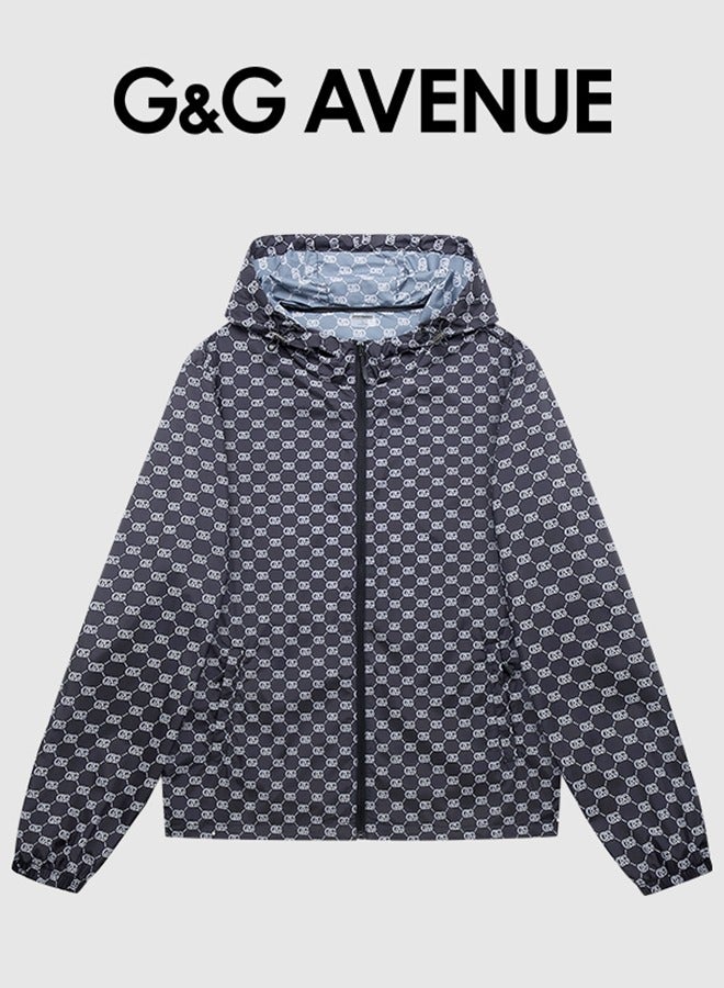 G&G AVENUE Summer ultra-thin sun protection clothing Men's front zippered hoodie, oversized casual round neck jacket with pockets for fashionable and breathable sports, sun protection fishing shirt, ultra-thin  - Image 1