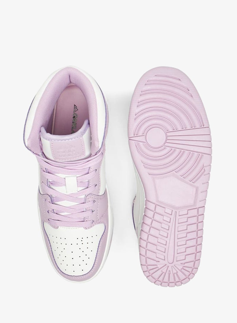 Oaklan by Shoexpress Womens Colourblock High Top Sneakers With Lace-Up Closure - Image 4