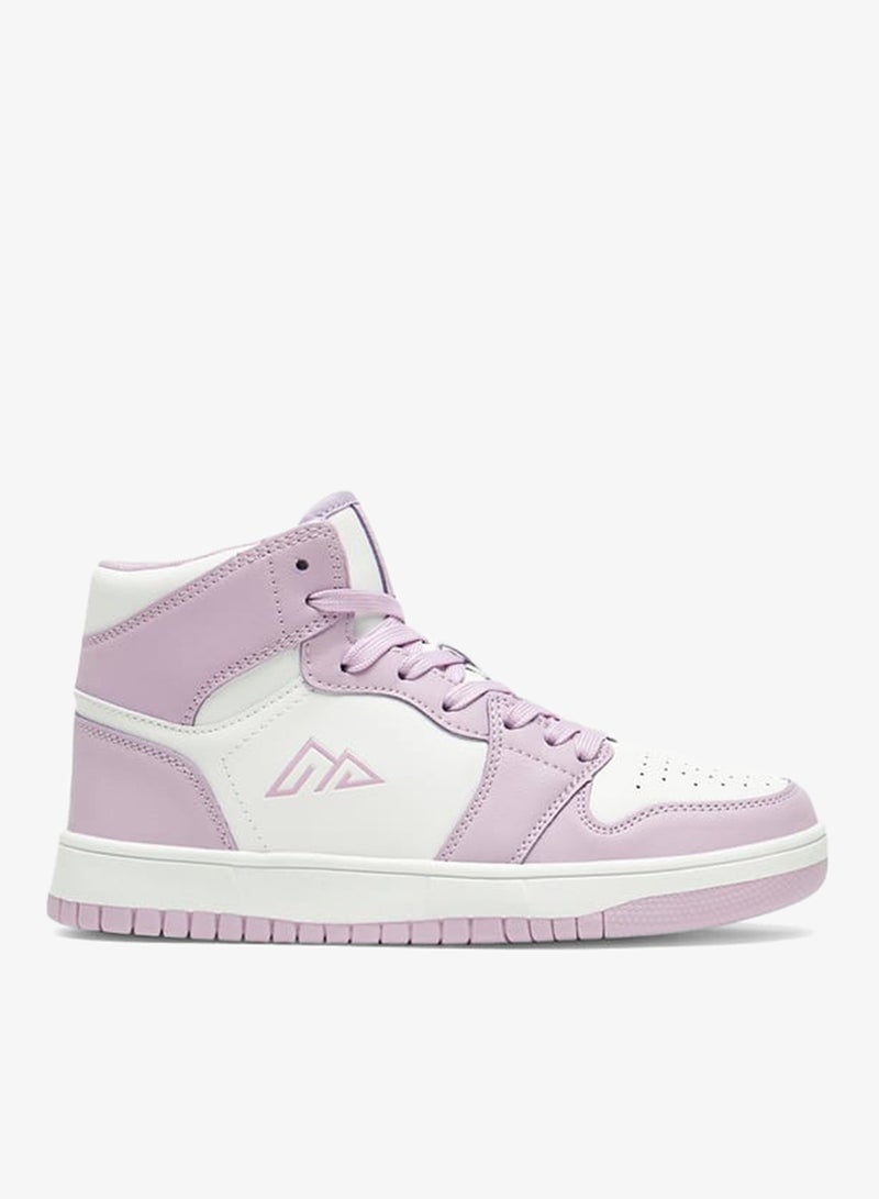 Oaklan by Shoexpress Womens Colourblock High Top Sneakers With Lace-Up Closure - Image 3