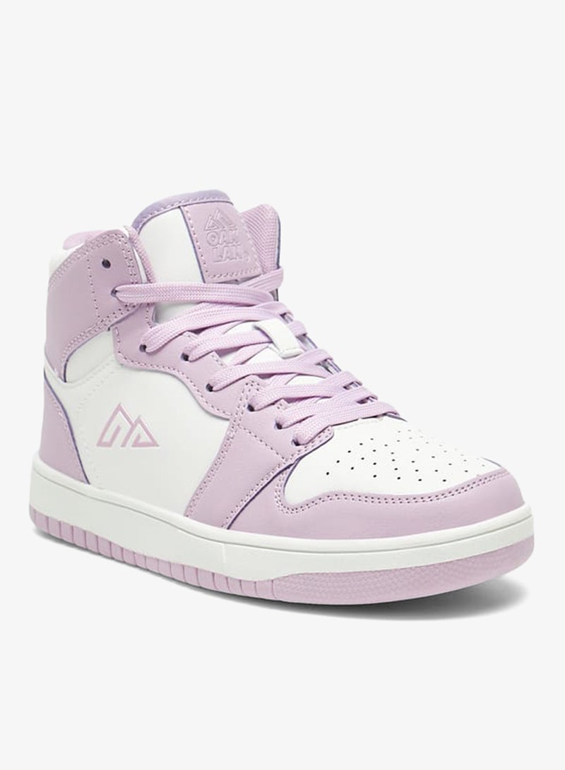 Oaklan by Shoexpress Womens Colourblock High Top Sneakers With Lace-Up Closure - Image 1