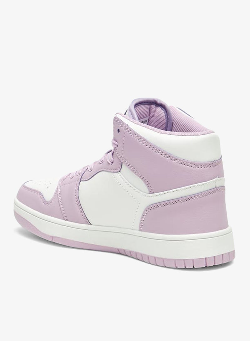 Oaklan by Shoexpress Womens Colourblock High Top Sneakers With Lace-Up Closure - Image 2