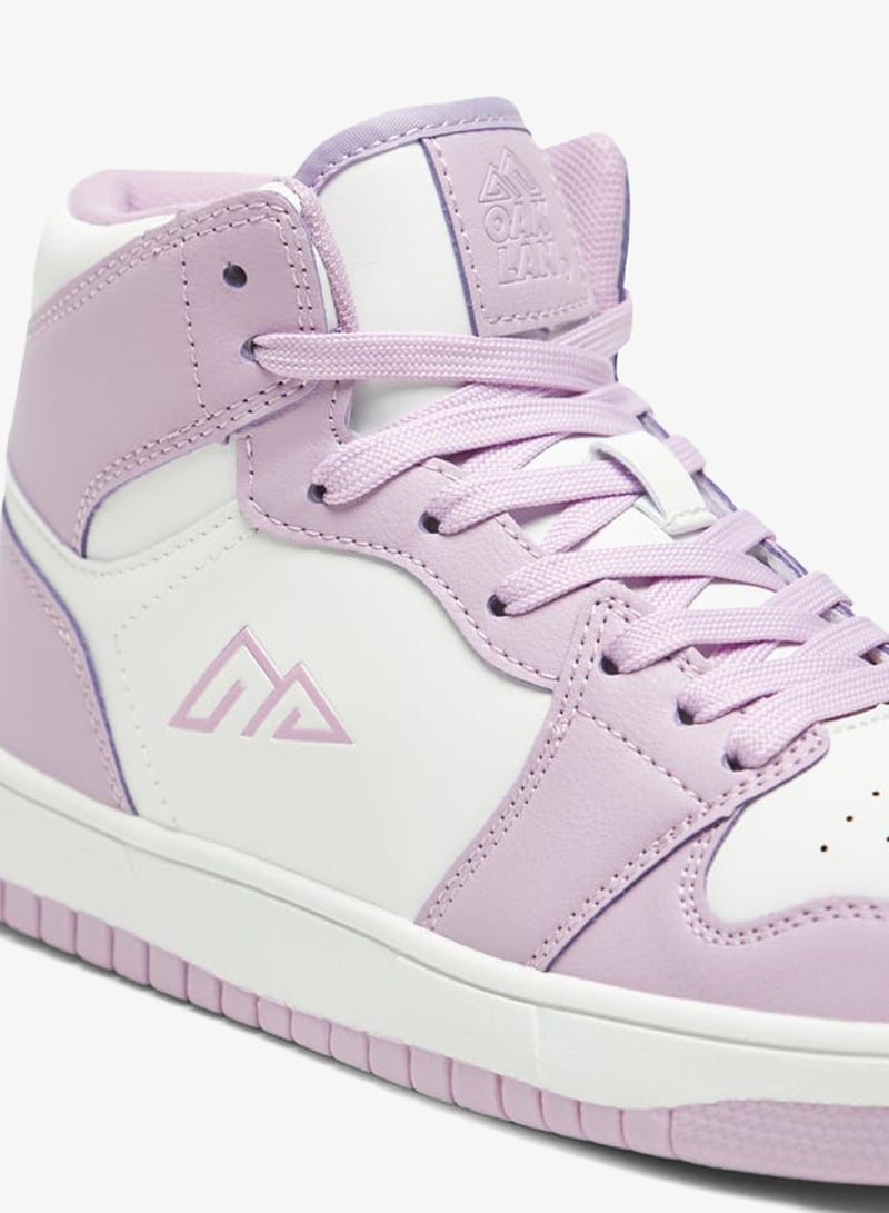 Oaklan by Shoexpress Womens Colourblock High Top Sneakers With Lace-Up Closure - Image 5