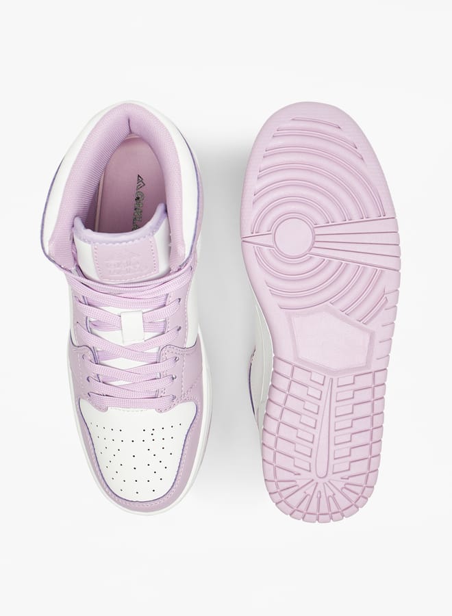 Oaklan by Shoexpress Womens Colourblock High Top Sneakers With Lace-Up Closure  - Image 4