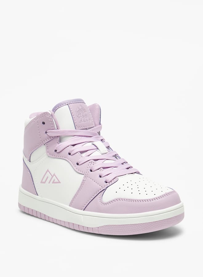 Oaklan by Shoexpress Womens Colourblock High Top Sneakers With Lace-Up Closure  - Image 1