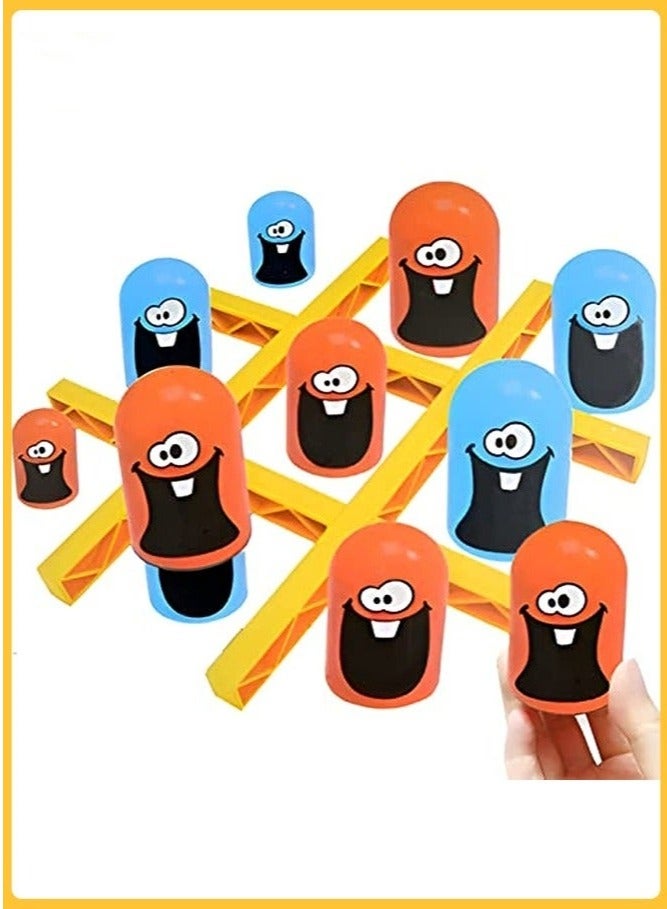 Beauenty Gobble Board Game, Tic Tac Toe Game Children's Educational Educational Puzzle Game Toy Toys, Parent-child Early Education Family Interactive Board Game Classic 3d Board Game - Image 1
