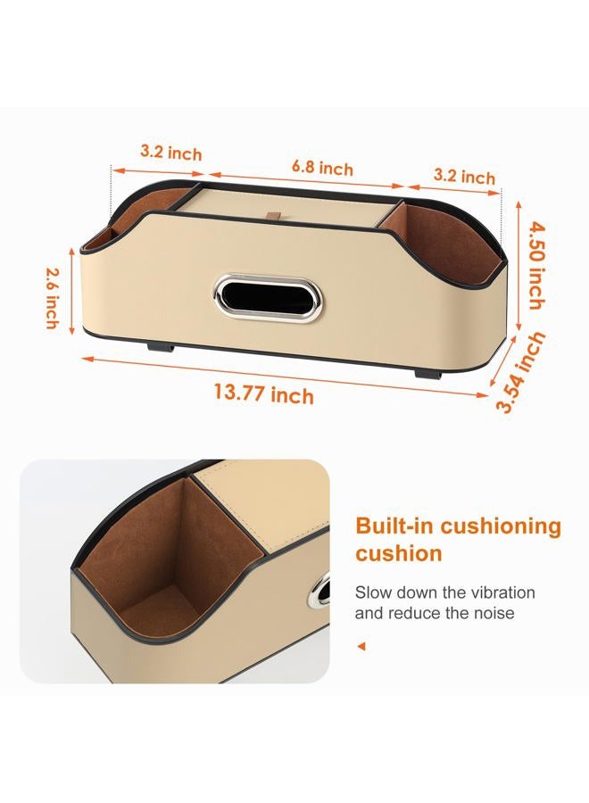 Sancaral Car Seat Organizer - Cup Holders, car Tissue Holder, and Hooks to Keep Your Backseat Neat! (Beige) - Image 4