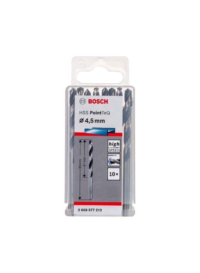 BOSCH Bosch PointeQ (2608577213) 4.5MM Metal Twist Drill Bit 10Pcs/Set  - Image 2