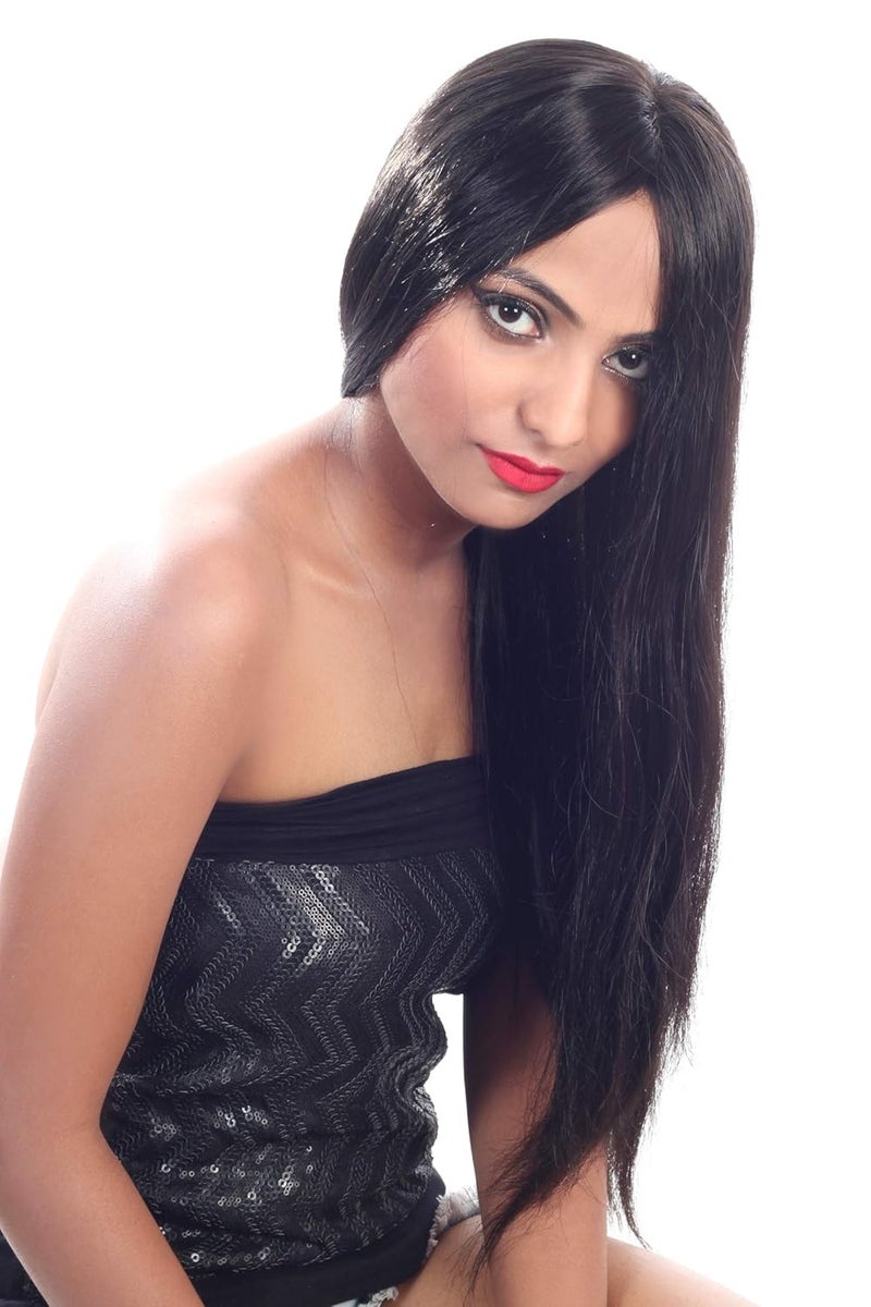 Ritzkart Women Feel Real Hair Fiber Heat Resistance Black Wig Black - Image 2