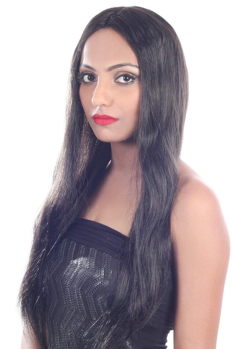 Ritzkart Women Feel Real Hair Fiber Heat Resistance Black Wig Black - Image 4