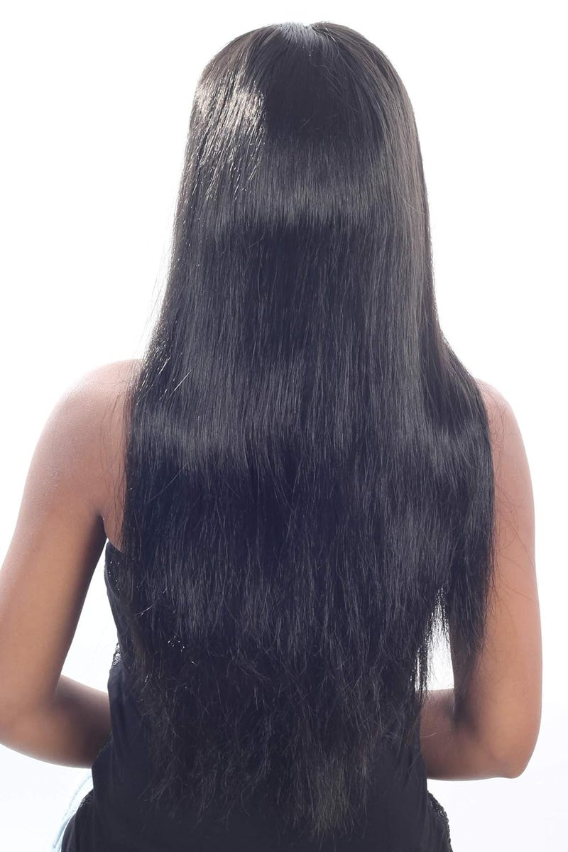 Ritzkart Women Feel Real Hair Fiber Heat Resistance Black Wig Black - Image 5