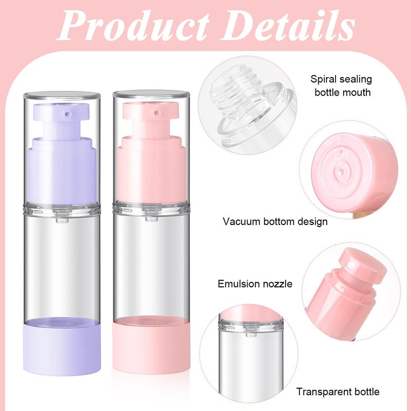 M'AYCREATE MAYCREATE® 4pcs Airless Pump Bottles 30ml Vacuum Travel Bottles for Toiletries, 3 Cream Pump Bottle & 1 Spray Bottle Combo, 4 in 1 Refill Travel Dispenser Bottle Kit for Lotion Shampoo Foundation - Image 4