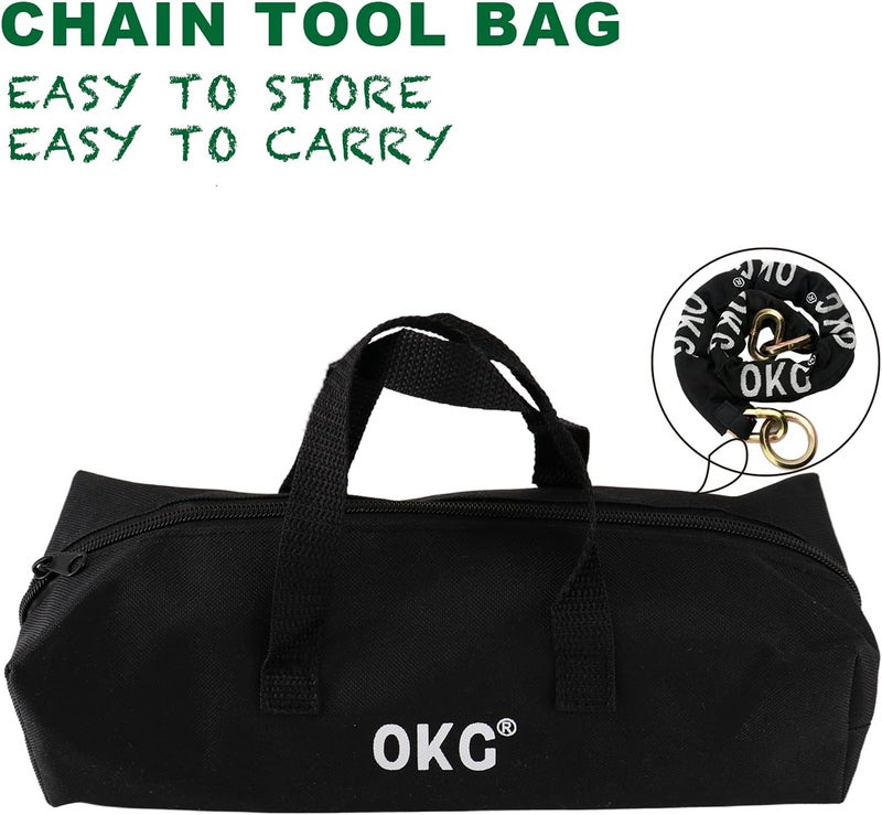 OKG Maximum Heavy Duty Security Chain 2.6 ft x 1/2 in Thick, Hardened Alloy Steel Lock Chain, Cut Proof Chain Ideal for Motorcycles, E-Cargo Bike, and Garage Security, Ultra Protection (No Lock) - Image 4