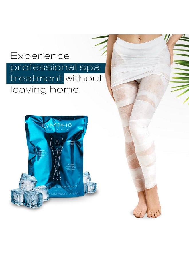 Generic Lymphatic Drainage Body Wrap, Cooling Effect for Legs Stomach Abdomen, Tones, Firms & Reduces Puffiness, 40 feet 1 Wrap Pre-Soaked Ready To Use Caffeine, Niacinamide, Algae Extract, Menthol  - Image 2
