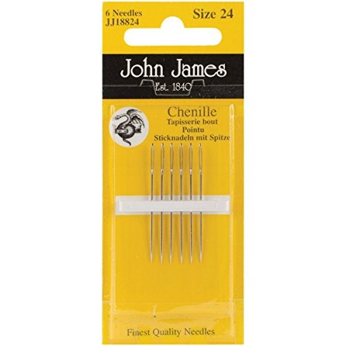 Colonial Needle John James Chenille Hand Needles-Size 24 6/Pkg, Silver - Image 2