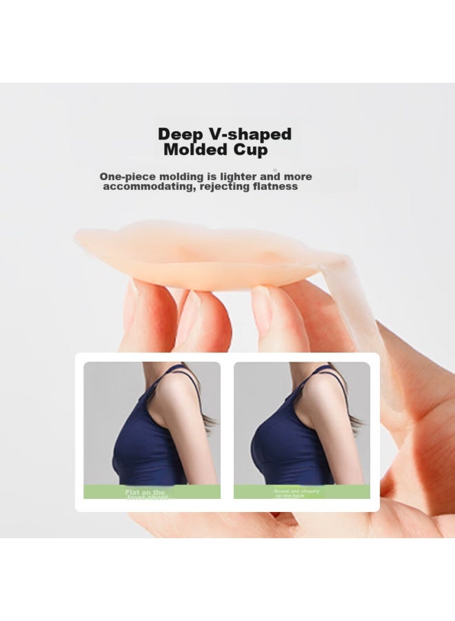 Ordifen Oudifeng 2 Pairs Of Breast Pads For Women, Silicone Lift Breast Pads, Wedding Dress Push-up, Invisible Nipple Covers, Strapless Anti-nipple Show Breast Pads For Summer - Image 2