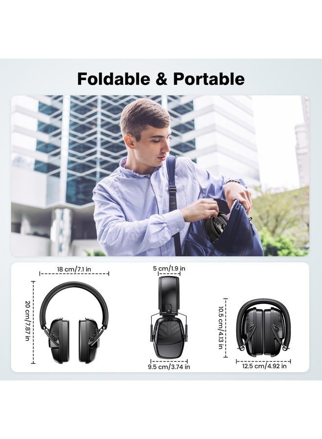 Link Dream Ear Protection Ear Muffs Noise Reduction SNR 35dB Hearing Protection Kids Adult Shooting Gun Range Mowing Woodwork (Black) - Image 5