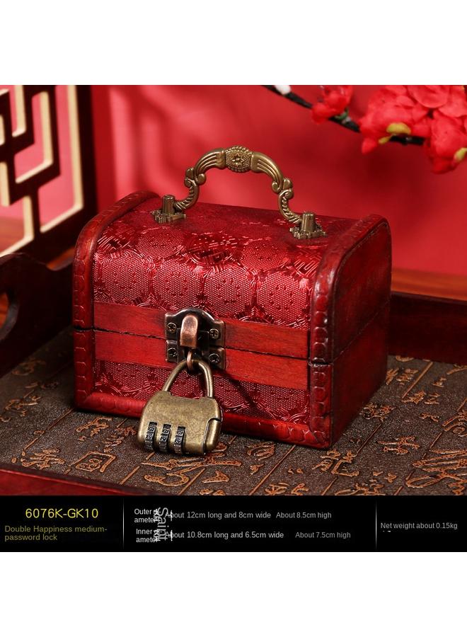 Bluejw Chinese Vintage Storage Box Wedding Accompanying Gift Candy Box Gift Box Ring Necklace Storage Box Props Decoration - Image 1
