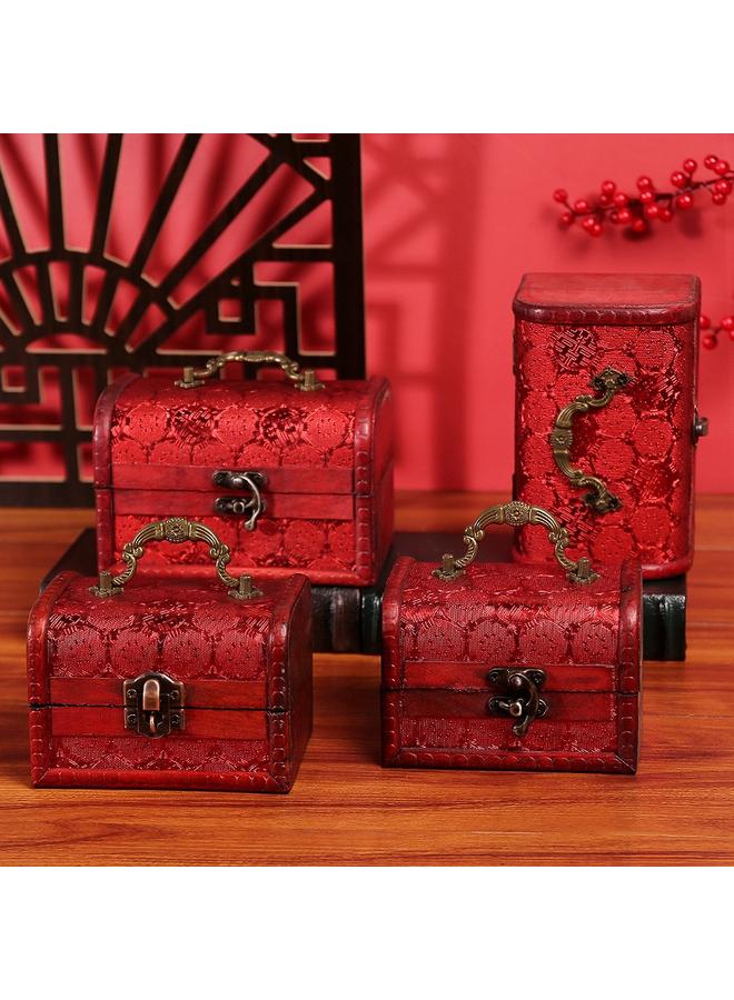 Bluejw Chinese Vintage Storage Box Wedding Accompanying Gift Candy Box Gift Box Ring Necklace Storage Box Props Decoration - Image 2