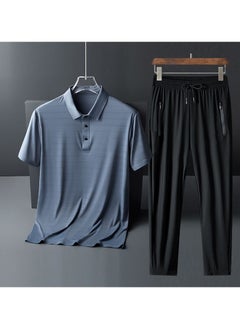 New Casual Thin Ice Silk Two-Piece Set