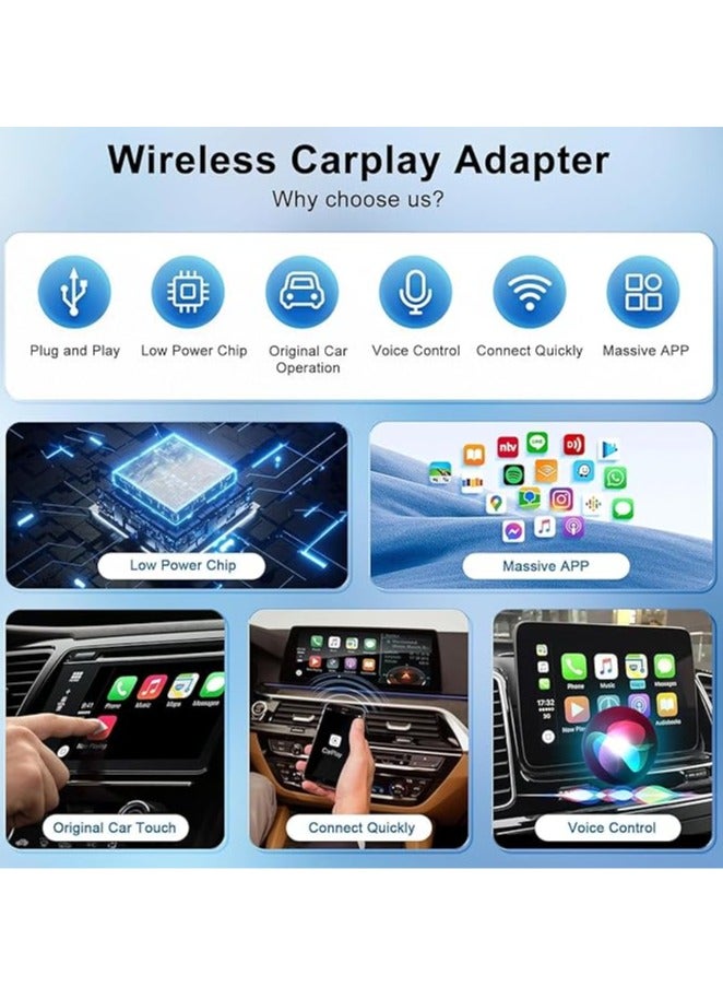General DashLink CarPlay Wireless Adapter for iPhone |2024 Upgrade|Plug and Play|Convert Wired to Wireless CarPlay|Wireless CarPlay Adapter|Car Play dongle  - Image 2