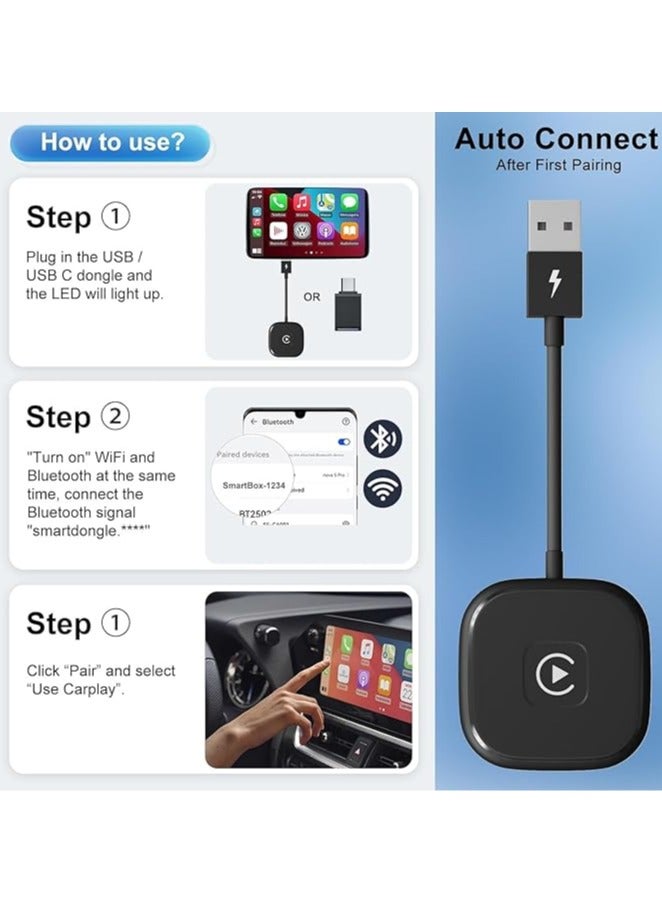 General DashLink CarPlay Wireless Adapter for iPhone |2024 Upgrade|Plug and Play|Convert Wired to Wireless CarPlay|Wireless CarPlay Adapter|Car Play dongle  - Image 4