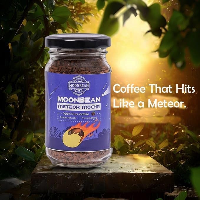 MOONBEAN Mocha Flavored Instant Coffee 50g | 100% Pure Arabica Freeze-Dried Coffee | Rich & Decadent Mocha Taste | No Added Sugar | Premium Instant Coffee Granules - Image 3