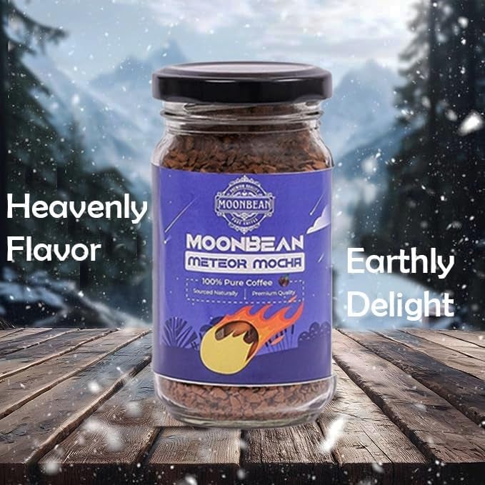 MOONBEAN Mocha Flavored Instant Coffee 50g | 100% Pure Arabica Freeze-Dried Coffee | Rich & Decadent Mocha Taste | No Added Sugar | Premium Instant Coffee Granules - Image 2