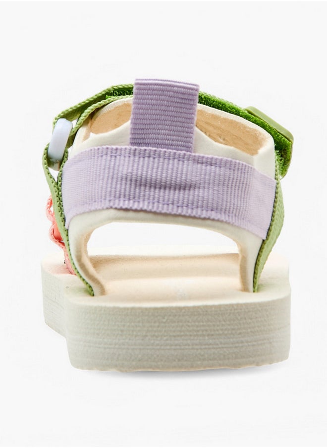 Barefeet Logo Print Booties with Hook and Loop Closure  - Image 5