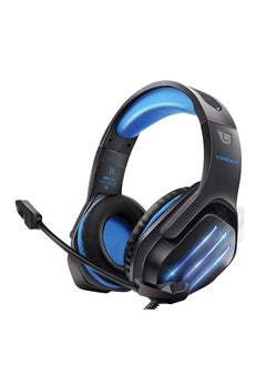 PC Gaming Headphones with Microphone and LED light , USB cable for Xbox 360 / PS3 / PS4 / PC Computer Laptop/Mobile Phones , Noise Cancelling Microphone - Gaming Quality