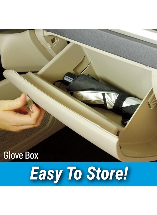 Ontel Brella Shield Windshield Sun Shade By Arctic Air, Compact Design Pops Open Like An Umbrella And Fits Cars, Trucks & Suvs - One-Size (31X57) - As Seen On Tv - Image 4